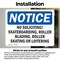 Signmission No Soliciting Skateboarding Roller Blading OSHA Notice Sign, Vinyl Decal, 5in W x 3.5in L, 2PK OS-2PACK-NS-D-35-L-14845 - alternate 6